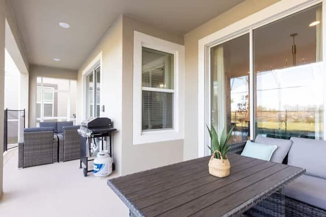 view of patio with grilling area