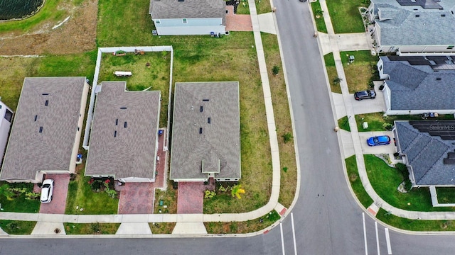 aerial view with a residential view