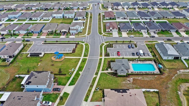 aerial view featuring a residential view