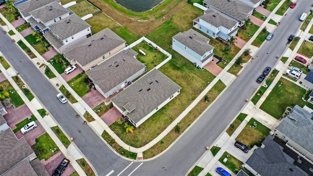 bird's eye view with a residential view