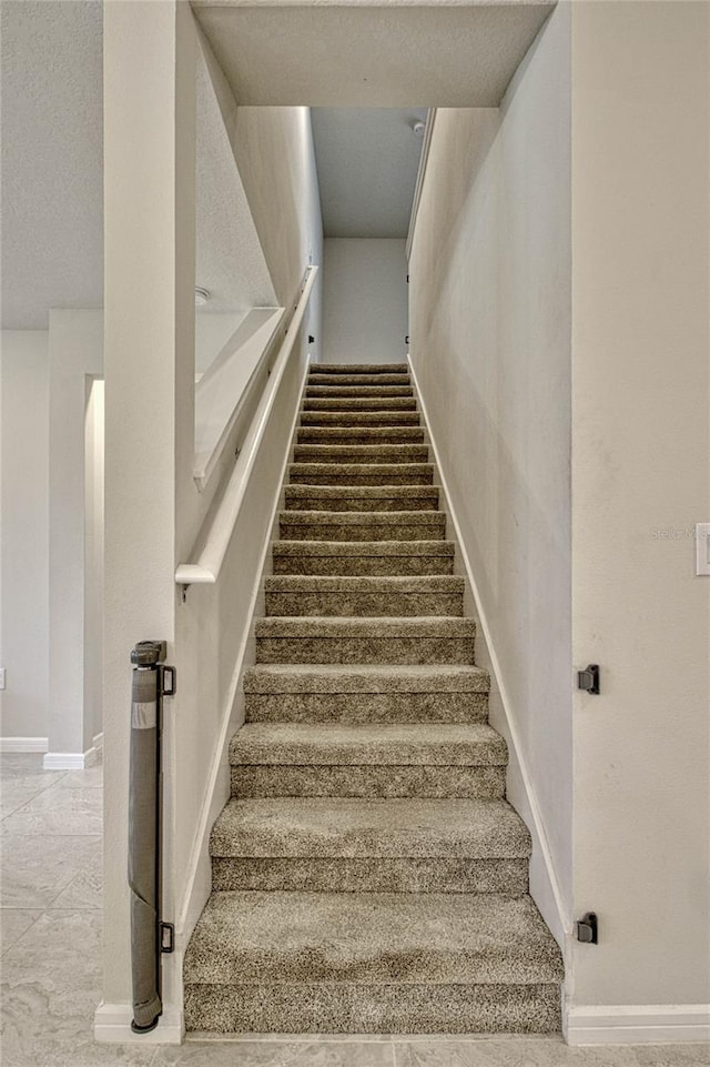 stairs with baseboards