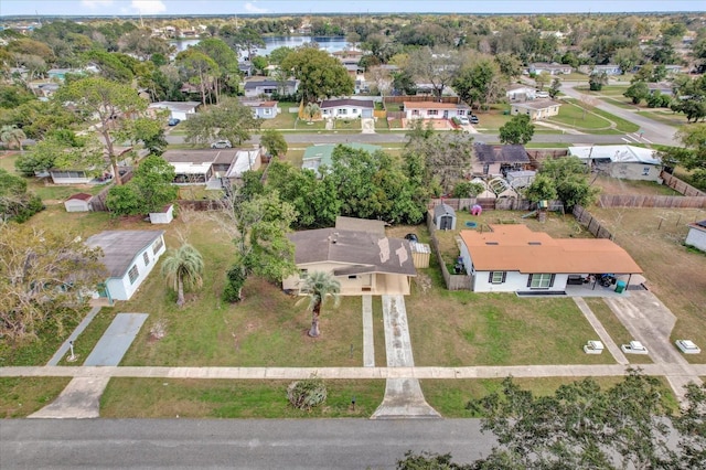 drone / aerial view with a residential view