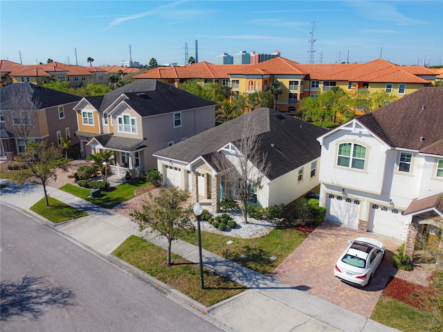 drone / aerial view featuring a residential view