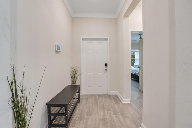 1472 Rushing Rapids Way, Winter Springs, FL 32708 - entryway featuring light wood-type flooring and a ceiling fan