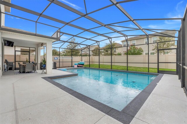 1472 Rushing Rapids Way, Winter Springs, FL 32708 - view of pool featuring a patio area, a fenced backyard, and a lanai