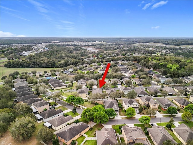 bird's eye view featuring a residential view