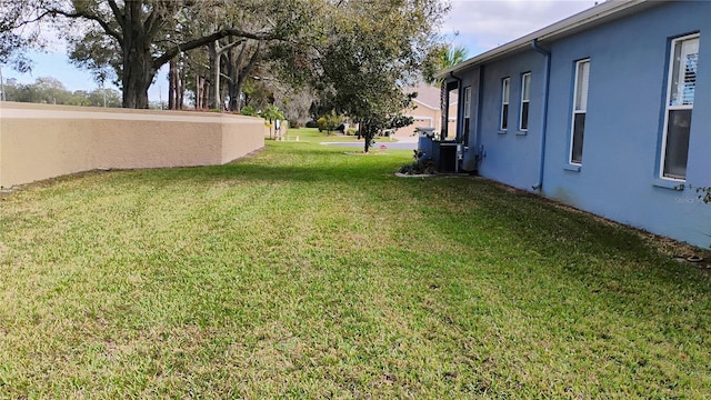 12209 Putter Green Ct, New Port Richey, FL 34654 - view of green lawn featuring central AC unit