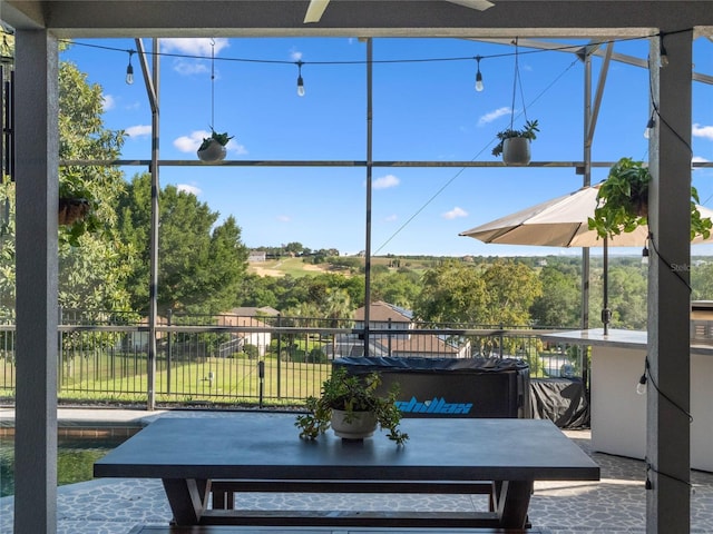 view of sunroom