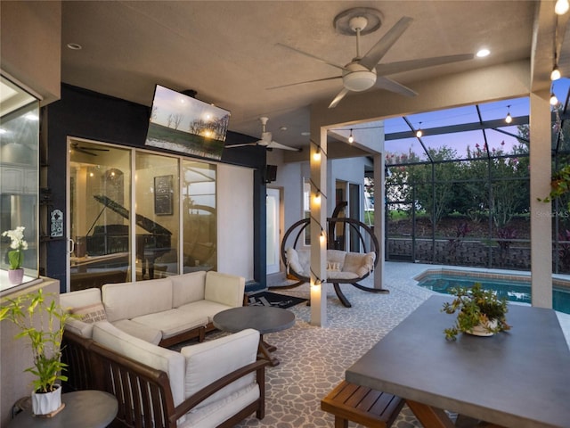 lobby featuring a sunroom