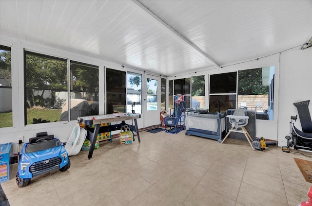 view of sunroom