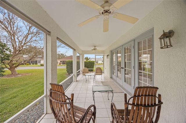 view of sunroom / solarium