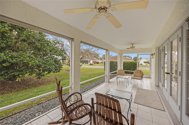 view of sunroom