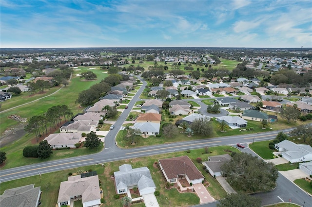 aerial view with a residential view