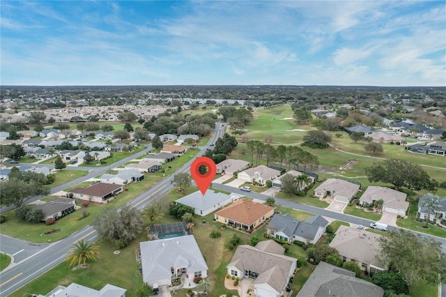 bird's eye view with a residential view