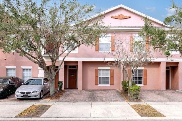 view of property featuring stucco siding