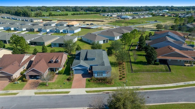 bird's eye view with a residential view