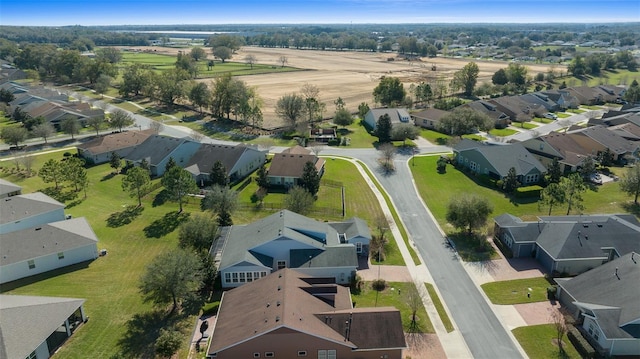 drone / aerial view with a residential view