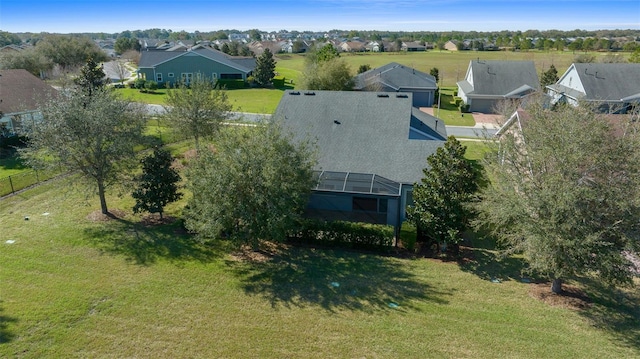 drone / aerial view with a residential view