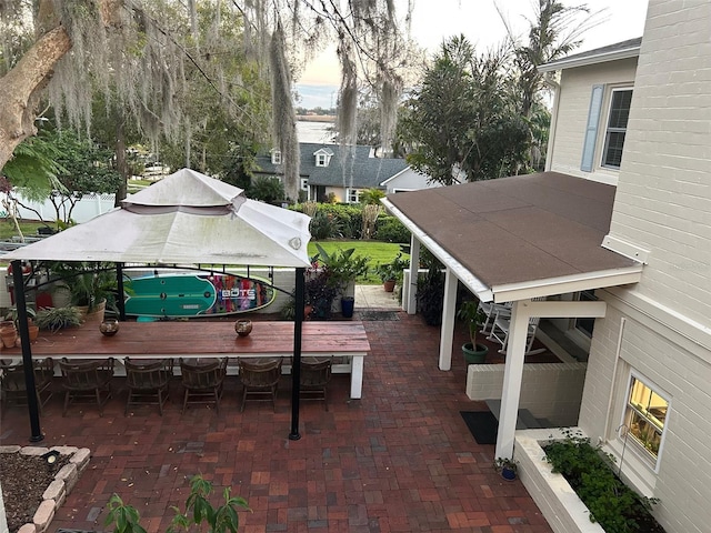 view of patio with a gazebo