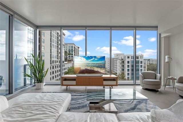 view of sunroom