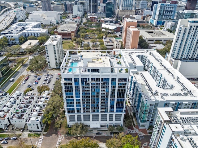 aerial view featuring a view of city