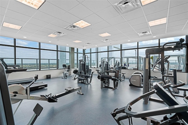 gym with visible vents and plenty of natural light