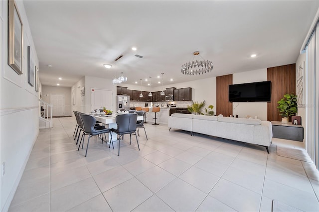 4149 Lana Ave, Davenport, FL 33897 - dining area featuring recessed lighting, a chandelier, and light tile patterned floors