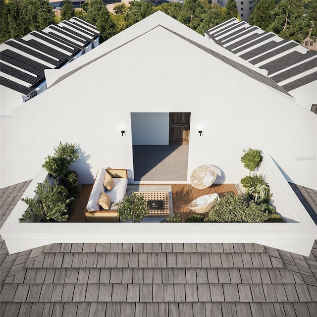 view of property exterior featuring stucco siding