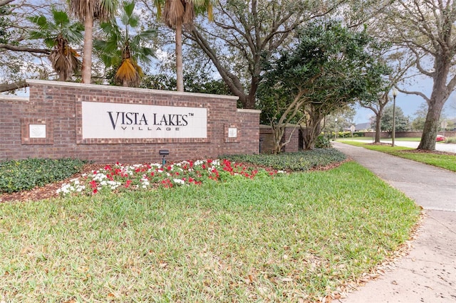 view of community sign