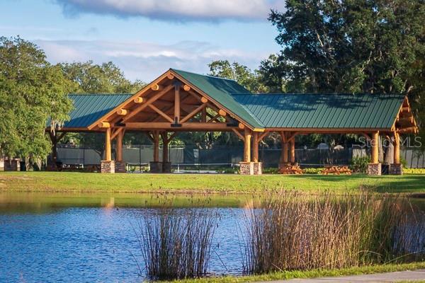 property view of water featuring a gazebo