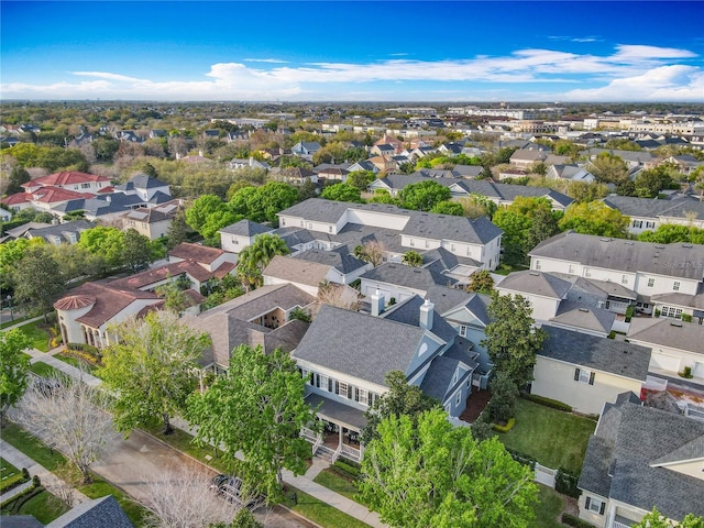 aerial view featuring a residential view