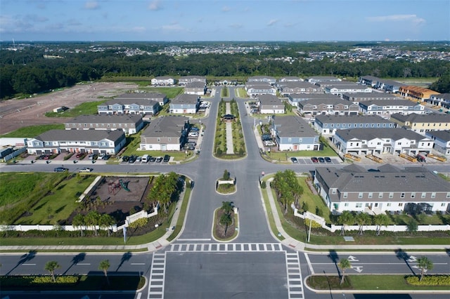 drone / aerial view with a residential view