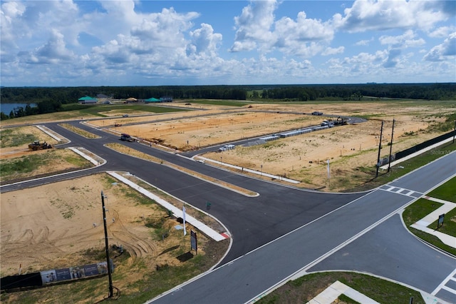 drone / aerial view with a rural view