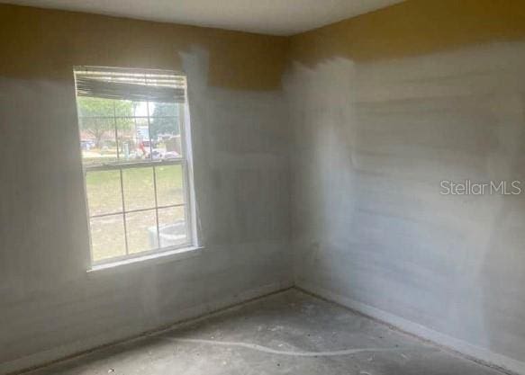 view of spare room
