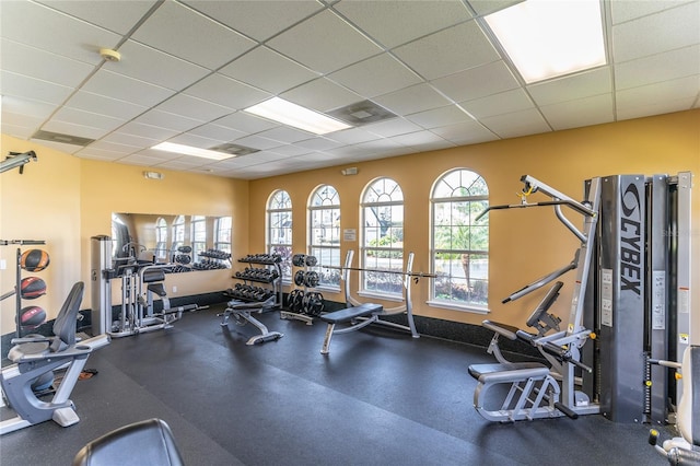 17437 Promenade Dr, Clermont, FL 34711 - gym featuring a drop ceiling