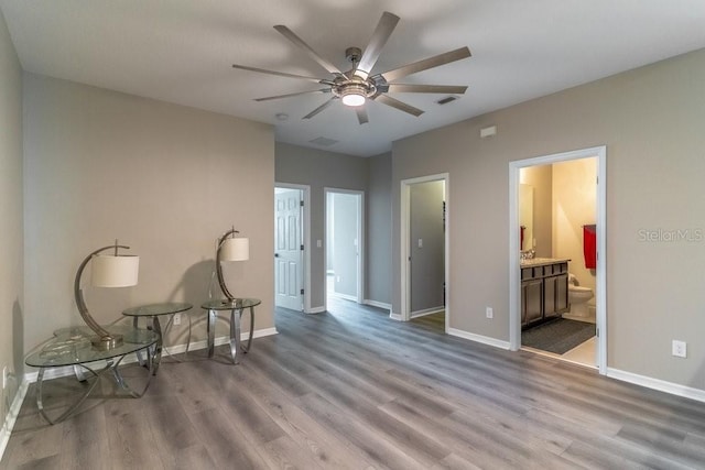 17437 Promenade Dr, Clermont, FL 34711 - unfurnished room featuring wood finished floors and a ceiling fan