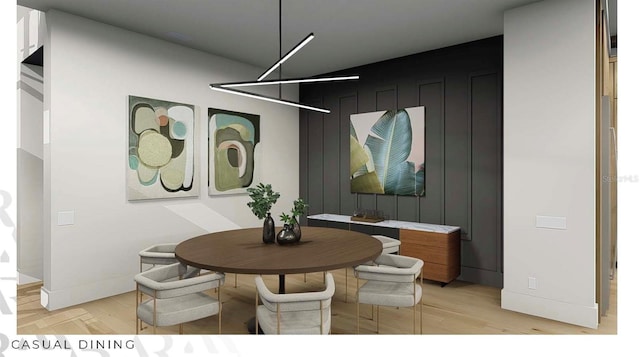 166 Hammock Preserve Loop, Winter Garden, FL 34787 - dining space with light wood-style flooring and baseboards