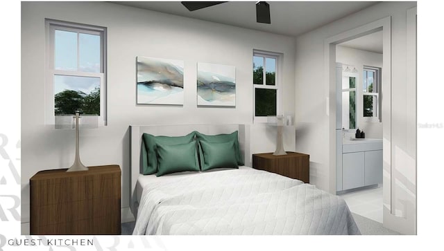 166 Hammock Preserve Loop, Winter Garden, FL 34787 - bedroom with multiple windows and a ceiling fan
