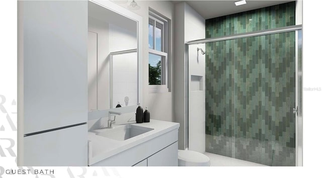 166 Hammock Preserve Loop, Winter Garden, FL 34787 - bathroom with vanity and a shower stall
