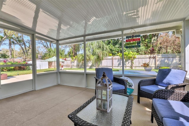 view of sunroom / solarium