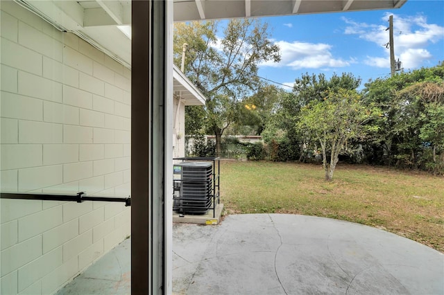 view of patio with cooling unit