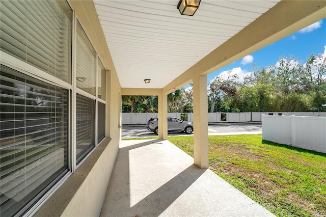 view of patio / terrace with fence