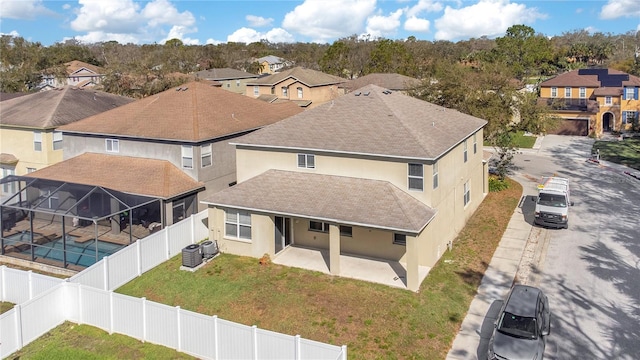 drone / aerial view featuring a residential view