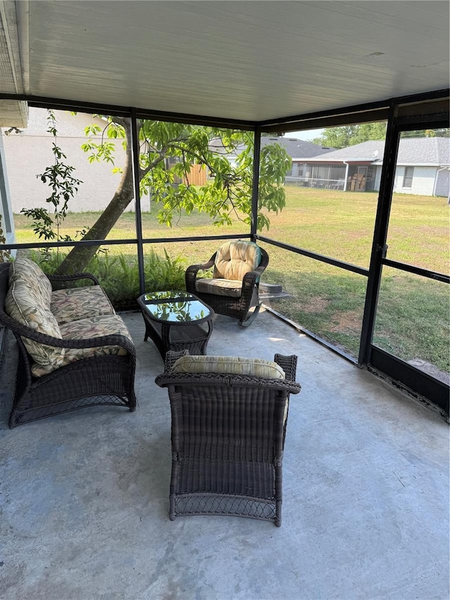 view of sunroom