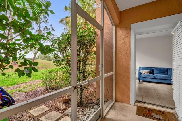 view of sunroom