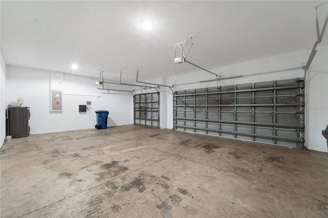 7108 Harvest Glen Ln, Riverview, FL 33578 - garage with electric panel, a garage door opener, and recessed lighting