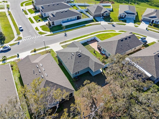 drone / aerial view with a residential view