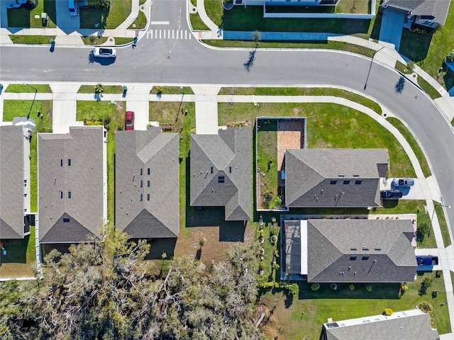 aerial view with a residential view