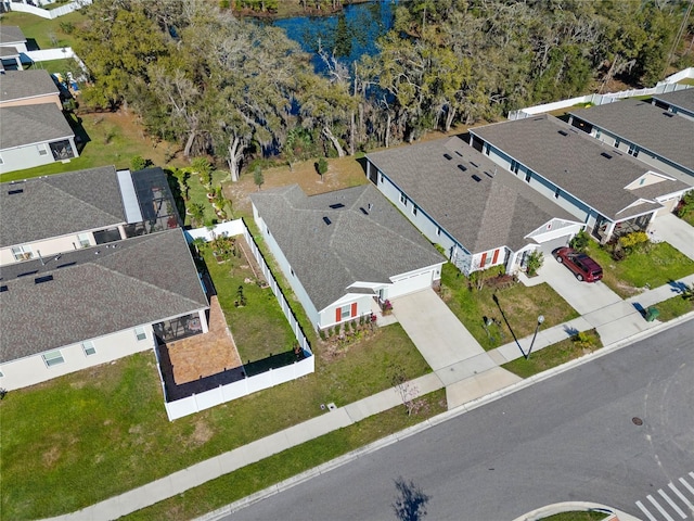 aerial view with a residential view