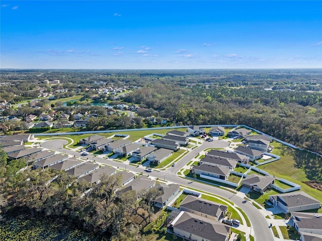 aerial view with a residential view